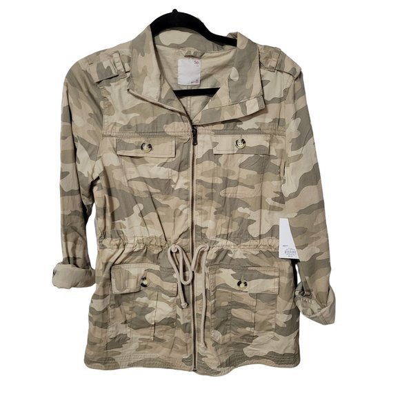 NWT So Khaki Camo Utility Jacket with Pockets Size Medium 1065 - Picture 1 of 6